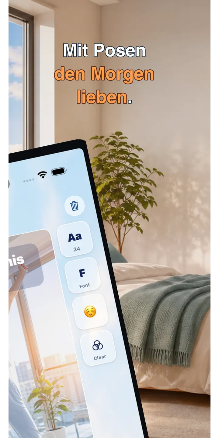 PoseUp alarm setup screenshot showing pose-based alarm details