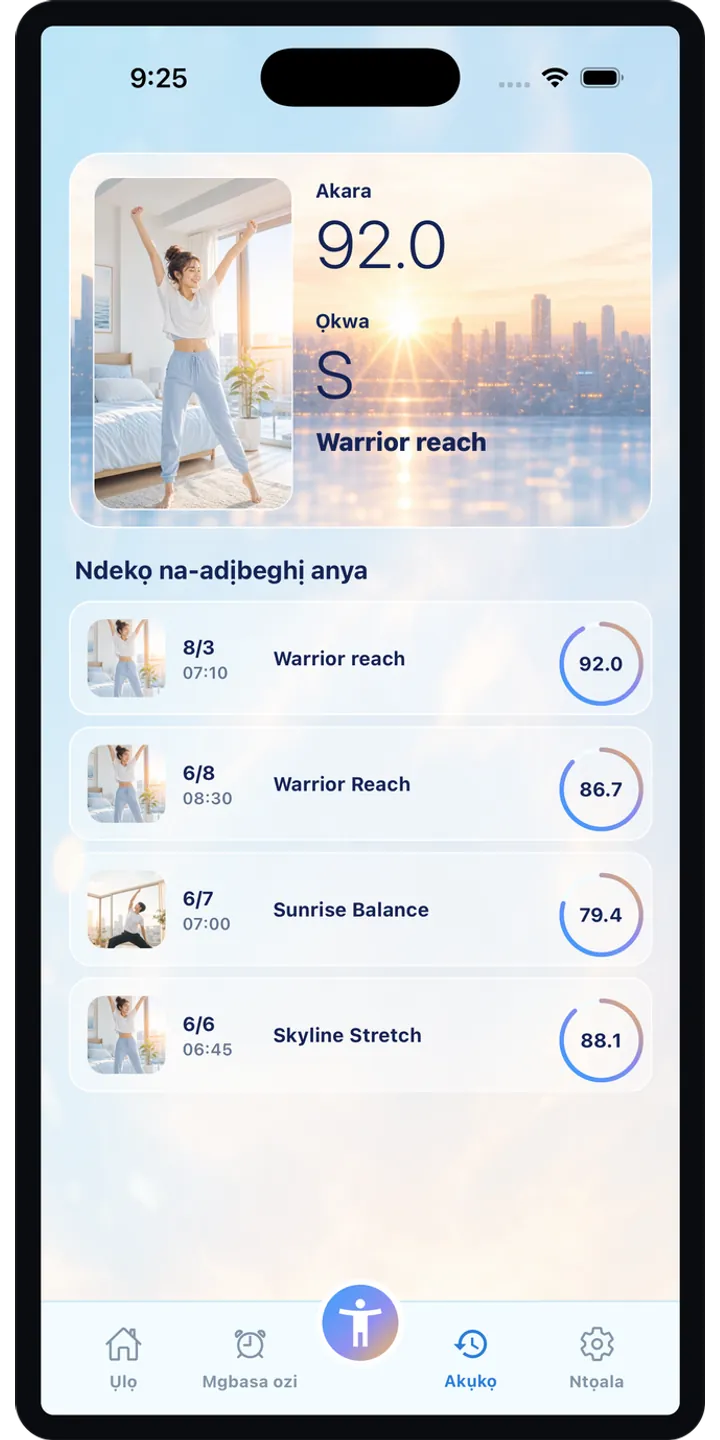 PoseUp share editor screenshot showing social-ready morning content