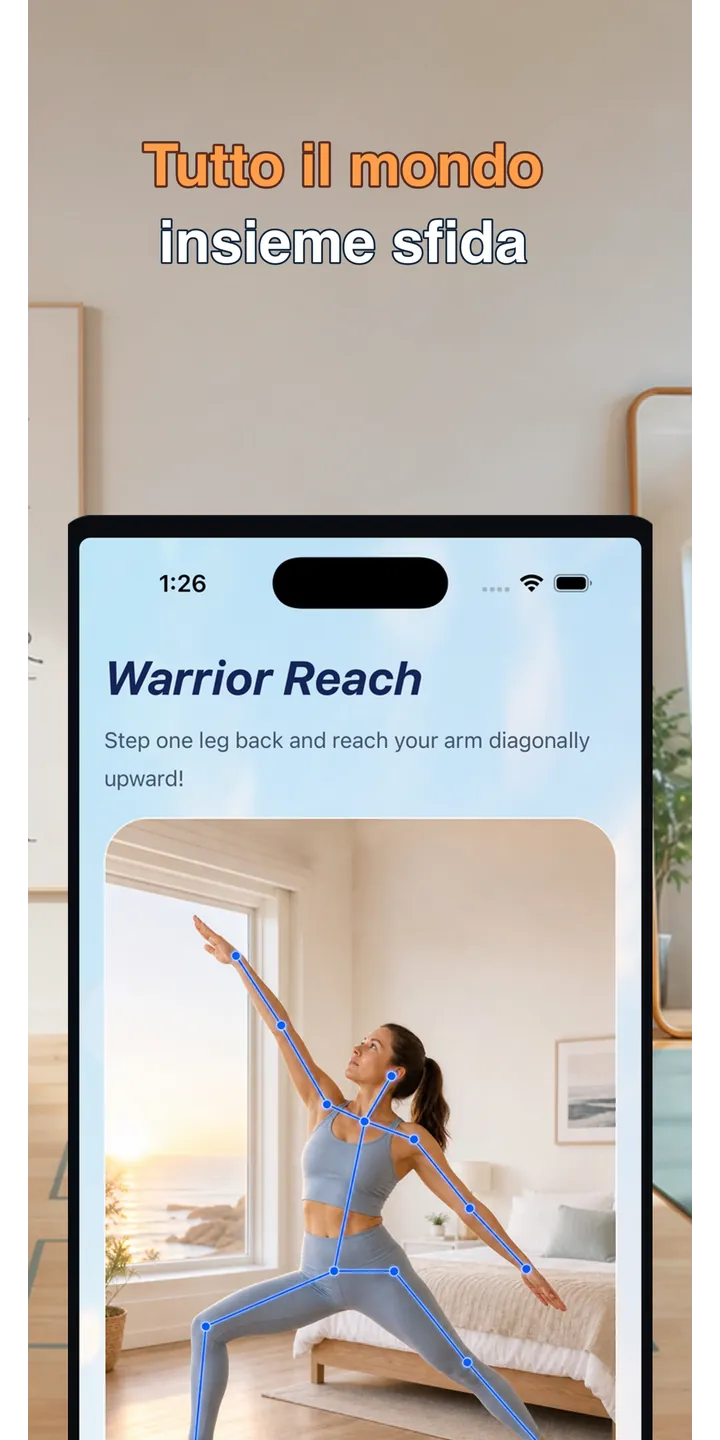 PoseUp share editor screenshot showing social-ready morning content
