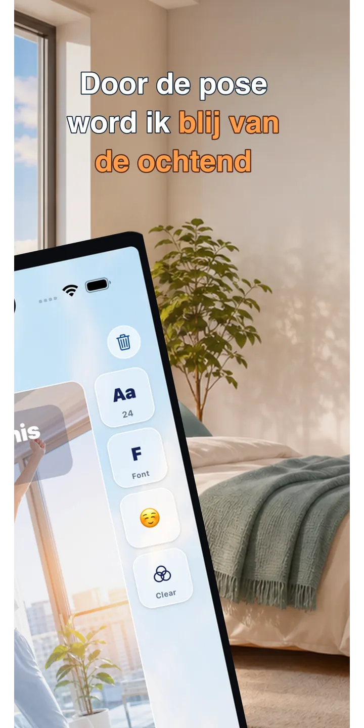 PoseUp alarm setup screenshot showing pose-based alarm details