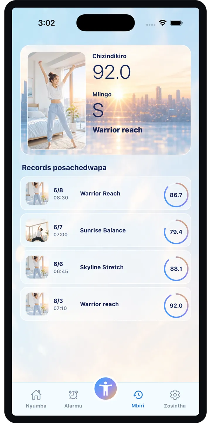PoseUp share editor screenshot showing social-ready morning content