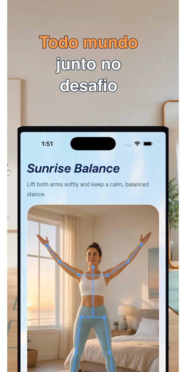 PoseUp share editor screenshot showing social-ready morning content