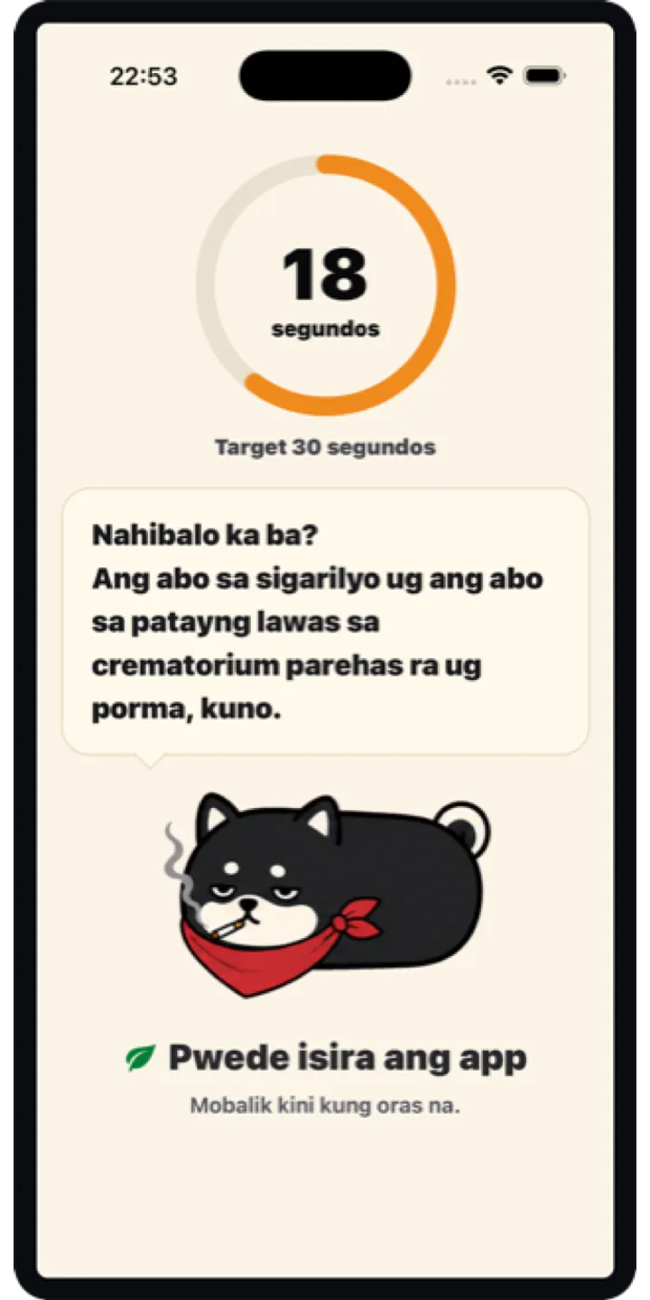Shiballet report screen screenshot showing weekly held-seconds and share card