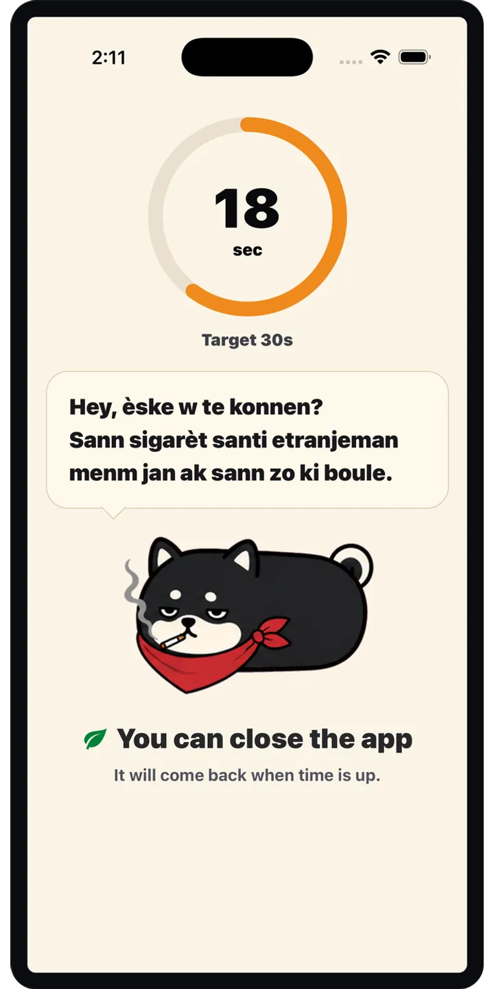 Shiballet report screen screenshot showing weekly held-seconds and share card