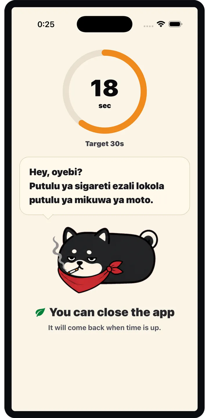 Shiballet report screen screenshot showing weekly held-seconds and share card