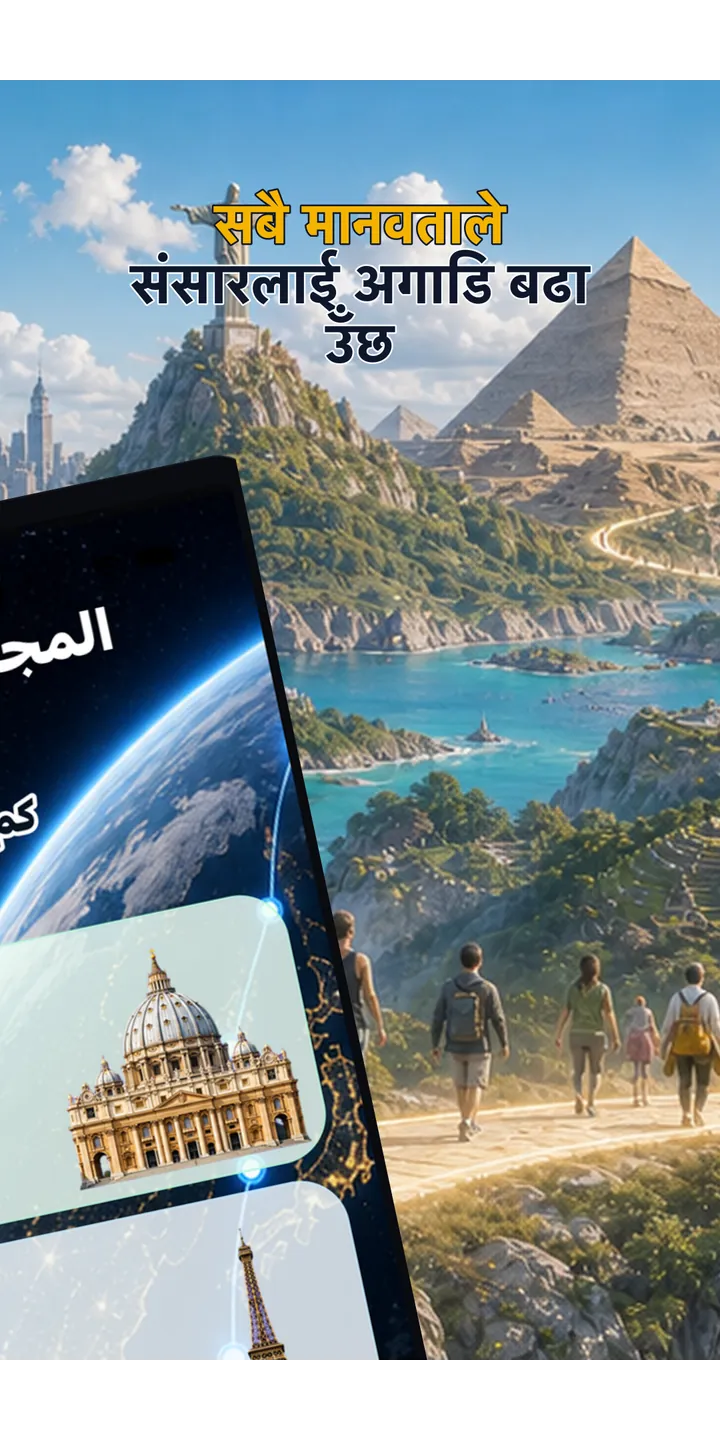 WorldStep journey screen showing your life distance mapped to world-scale destinations