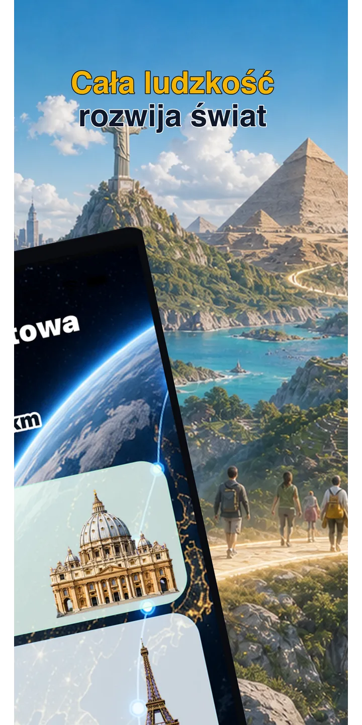 WorldStep journey screen showing your life distance mapped to world-scale destinations